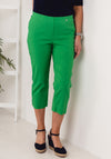 Robell Marie 07 Stretch Crop Trousers, Green