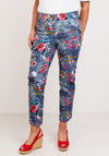 Robell Rose 09 Floral Cropped Jeans, Blue Multi