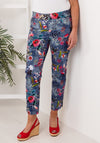 Robell Rose 09 Floral Cropped Jeans, Blue Multi