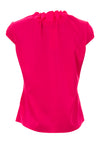 Robell R.O.B. Satin Ruffle Neck Top, Fuchsia Pink