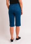 Robell Bella 05 Slim Knee Length Shorts, Medium Blue