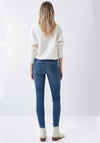 Salsa Push In Secret Ribbon Pocket Skinny Jeans, Denim Blue