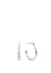 ChloBo Sun Twisted Hoop Earrings, Silver