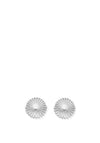 ChloBo Sunburst Stud Earrings, Silver