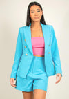 Seventy1 Antique Button Double Breasted Blazer, Turquoise