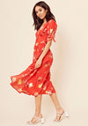 Seventy1 Floral Midi Tea Dress, Red