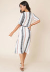 Seventy1 Multi Stripe Button Midi Dress, Multi