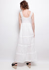 Seventy1 One Size Crochet Maxi Smock Dress, White