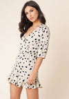 Seventy1 Animal Print Playsuit, Stone