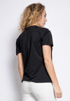 Seventy1 Pearl & Rhinestone Embellished T-Shirt, Black