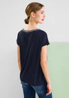 Street One Minimal Print Top, Deep Blue