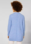 Street One Long Open Knit Cardigan, Blue Melange