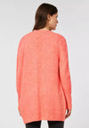 Street One Long Open Knit Cardigan, Sunset Coral