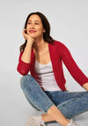 Street One Extra Fine Short Cardigan, Cherry Red