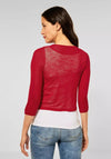 Street One Extra Fine Short Cardigan, Cherry Red