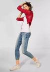 Street One Extra Fine Short Cardigan, Cherry Red