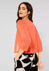 Street One Extra Fine Short Cardigan, Sunset Coral