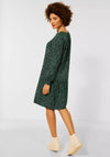 Street One Animal Print Smock Dress, Green & Black