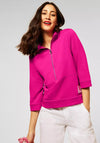 Street One Half Zip Sweatshirt, Fuchsia