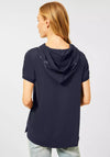 Cecil Short Sleeve Hooded T-Shirt, Deep Blue