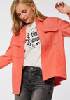 Street One Short Shirt Style Jacket, Sunset Coral