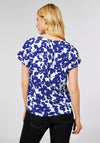 Street One Floral V Neck Blouse, Intense Blue