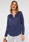 Street One Half Button Blouse, Deep Sunny Blue