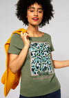 Street One Sequin Graphic Box T-Shirt, Far Green