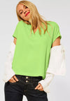 Street One Dropped Shoulder Blouse, Peppy Green