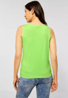 Street One Ruched Shoulder Vest Top, Peppy Green