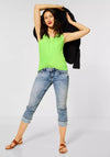 Street One Ruched Shoulder Vest Top, Peppy Green