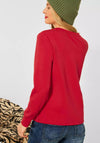 Street One V Shaped Neck Pullover, Raspberry