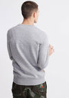 Superdry Collective Crew Neck Sweater, Dark Grey Grit