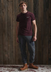 Superdry Vintage Embroidery T-Shirt, Burgundy