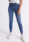 Superdry Womens Mid Rise Skinny Jeans, Blue