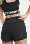 Superdry Womens Sport Double Layer Shorts, Black