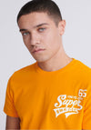 Superdry Script Classic T-Shirt, Vivid Marigold