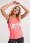 Superdry Womens Sport Core Sport Graphic Vest Top, Coral