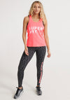 Superdry Womens Sport Core Sport Graphic Vest Top, Coral