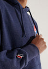 Superdry Sports Style Applique Hoodie, Blue Marl