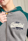 Superdry Duo Raglan Ziphood, Dark Marl