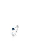 Ti Sento Milano Blue Solitaire Ring, Silver Size 56