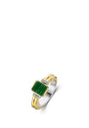 Ti Sento Milano Malacite Stone Ring, Green