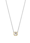 Ti Sento Milano Mother of Pearl Square Pendant Necklace, Silver