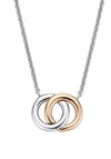 Ti Sento Hoop Charm Necklace, Silver & Rose Gold