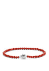 Ti Sento Milano Red Beaded Bracelet, Silver