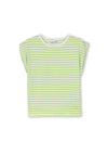 Tiffosi Girl Clave Stripe Short Sleeve Tee, Green