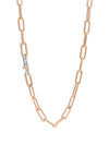 Ti Sento Milano Interlocking Links Necklace, Rose Gold