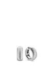 Ti Sento Milano Ribbed Hoop Earring, Silver