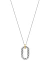 Ti Sento Milano Zirconia Embellished Link Drop Necklace, Gold & Silver